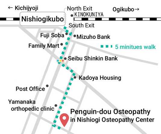 西荻窪駅南口からぺんぎん堂西荻窪院までの地図